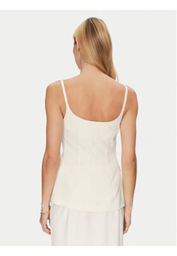 SIMONA CORSELLINI - Simona Corsellini Top P25CPTO00801 Beżowy Slim Fit. Kolor: beżowy. Materiał: syntetyk