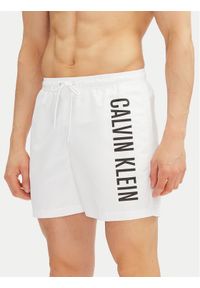Calvin Klein Swimwear Szorty kąpielowe KM0KM01092 Biały Regular Fit. Kolor: biały. Materiał: syntetyk