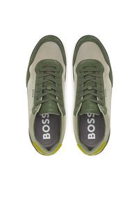 BOSS Sneakersy Titanium 50536524 Zielony. Kolor: zielony. Materiał: skóra, zamsz #6