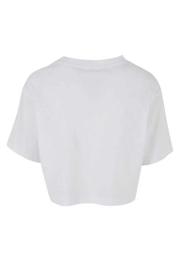 BUILD YOUR BRAND - Oversized Crop Top Dla Pań I Panów. Kolor: biały