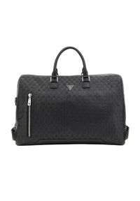 Guess - GUESS Сzarna torba podróżna Torino Duffle. Kolor: czarny. Materiał: materiał
