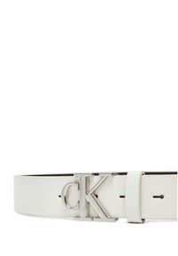 Calvin Klein Jeans Pasek Damski LV04K7018G Biały. Kolor: biały. Materiał: skóra #3