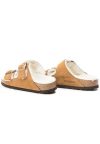 Birkenstock Kapcie Arizona Fur 1001135 Brązowy. Kolor: brązowy. Materiał: welur, skóra #4