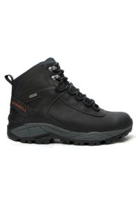 Buty trekkingowe męskie Merrell Vego Mid Leather Waterproof. Wysokość cholewki: za kostkę. Zapięcie: sznurówki. Kolor: wielokolorowy. Materiał: materiał, skóra. Szerokość cholewki: normalna