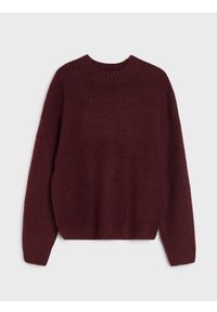 Sinsay - Sweter basic - bordowy. Kolor: czerwony