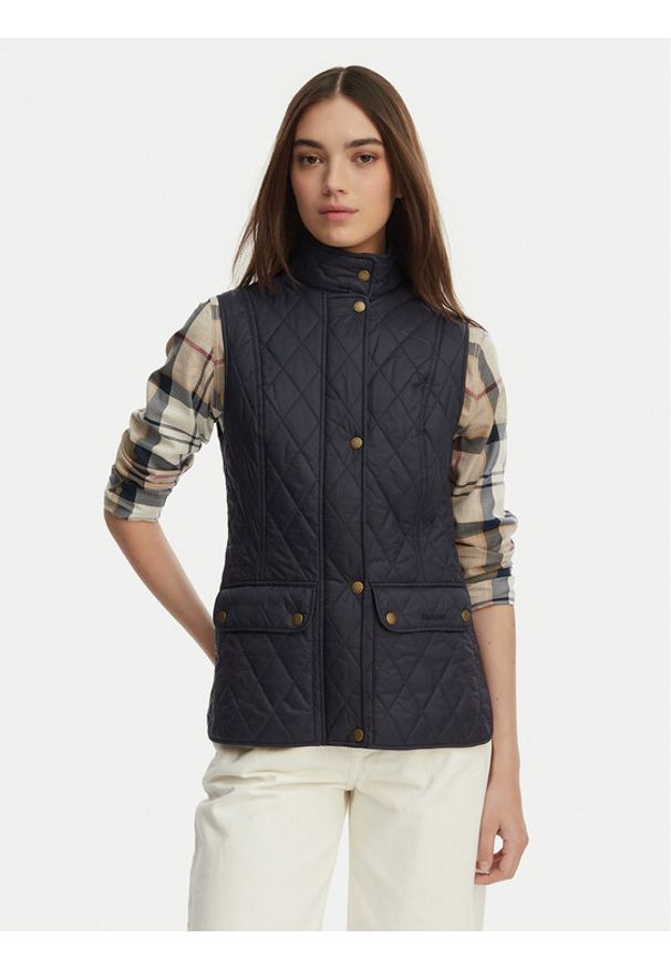 Barbour Bezrękawnik Otteburn LGI0003NY71 Granatowy Regular Fit. Kolor: niebieski. Materiał: syntetyk. Długość rękawa: bez rękawów