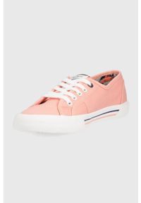 Pepe Jeans tenisówki brady w iselin damskie kolor różowy. Nosek buta: okrągły. Zapięcie: sznurówki. Kolor: różowy #5