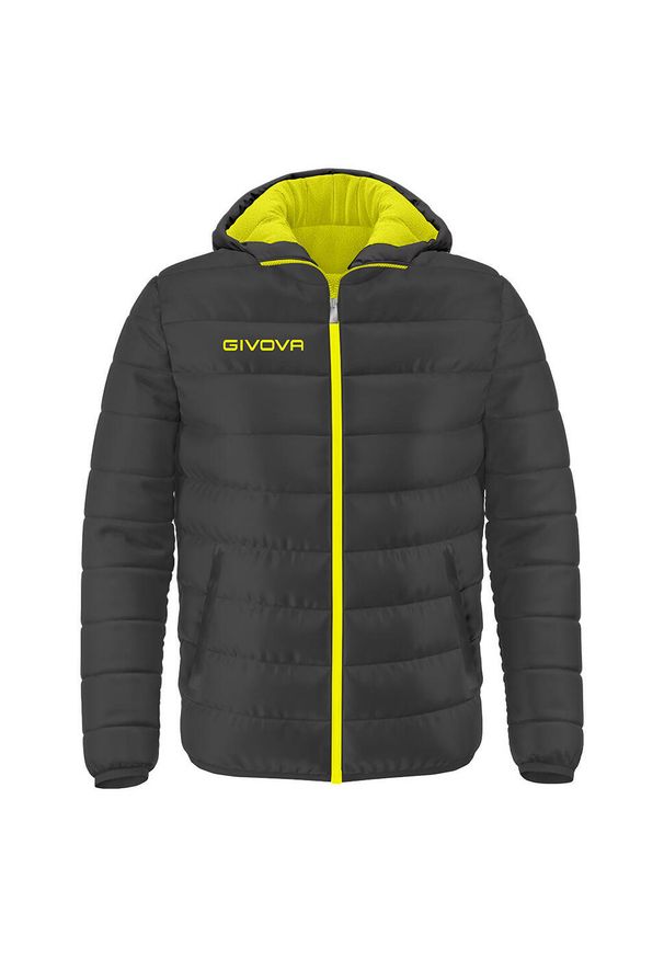 Givova Giubbotto Olanda pikowana kurtka dziecięca 2XS. Kolor: żółty, szary, pomarańczowy, wielokolorowy, zielony. Materiał: puch. Styl: sportowy
