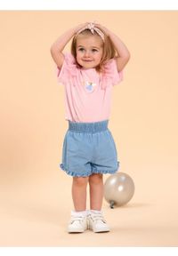 Sinsay - Koszulka z tiulową falbaną - różowy. Kolor: różowy. Materiał: tiul #1