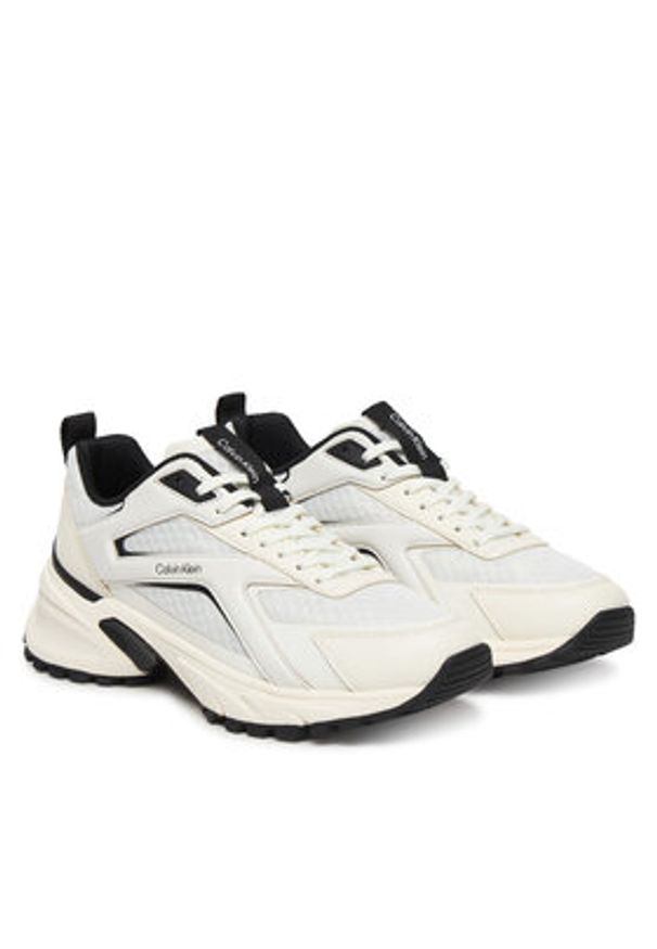 Calvin Klein Sneakersy Hike Run Ckstripe Mesh HW0HW03002 Biały. Kolor: biały. Materiał: materiał. Sport: bieganie