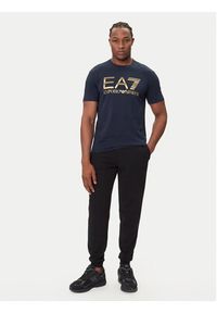 EA7 Emporio Armani T-Shirt 7M001189 AF17789 UB102 Granatowy Regular Fit. Kolor: niebieski. Materiał: bawełna #3