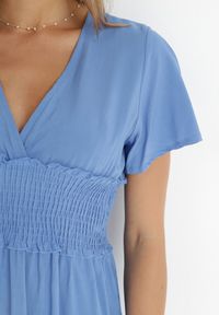 Born2be - Niebieska Sukienka z Wiskozy Gulpari. Kolor: niebieski. Materiał: wiskoza. Długość: mini #4