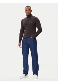 Emporio Armani Underwear Golf EM000388 AF14988 U6031 Brązowy Slim Fit. Typ kołnierza: golf. Kolor: brązowy