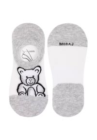Damskie Stopki Moraj Misiu Mix Kolor 3 Pary. Kolor: biały. Materiał: materiał. Wzór: aplikacja #6