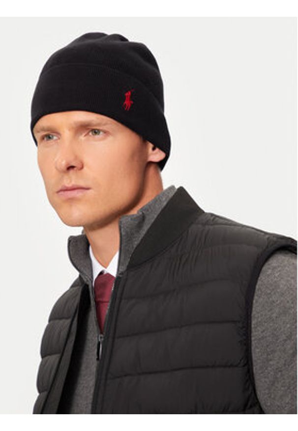 Polo Ralph Lauren Czapka 449959339001 Czarny. Kolor: czarny. Materiał: bawełna
