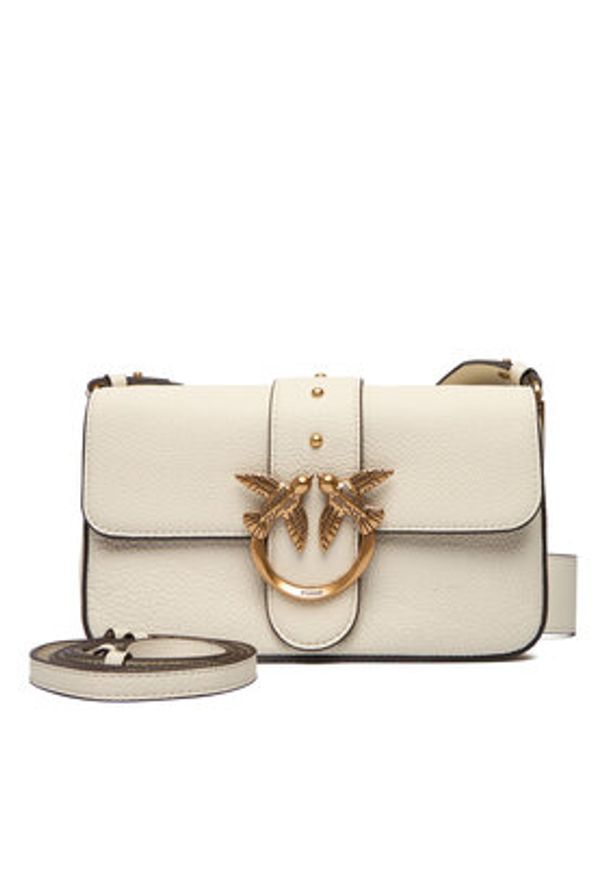 Pinko - PINKO Torebka Love One Mini Slouchy Fl Al 25-26 104340 A2OX Écru. Materiał: skórzane