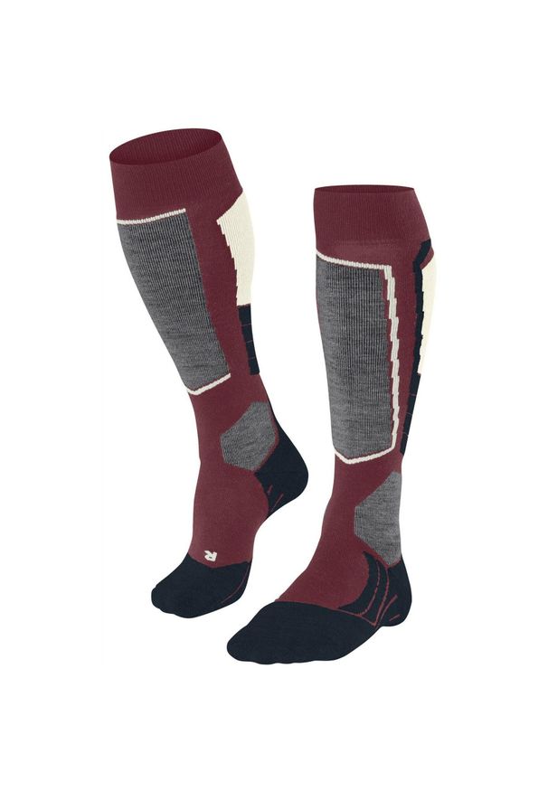 Podkolanówki damskie Falke SK2 Intermediate. Kolor: czerwony. Sport: narciarstwo