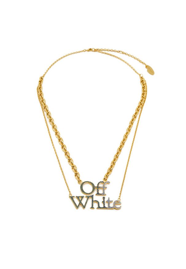 OFF-WHITE - Off-White Naszyjnik OWOB097S23MET0028445 Złoty. Materiał: metalowe. Kolor: złoty