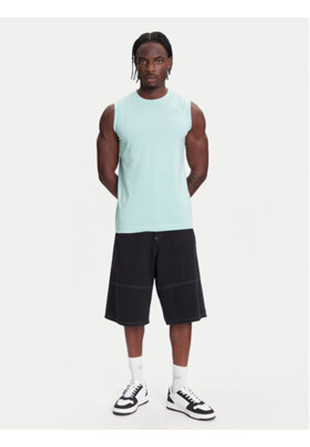 Kappa Tank top Logo Corpo Cadwal 303HZB0 Zielony Regular Fit. Kolor: zielony. Materiał: bawełna