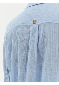 Seafolly Koszula Breeze 55428-TO Błękitny Regular Fit. Kolor: niebieski. Materiał: bawełna #4