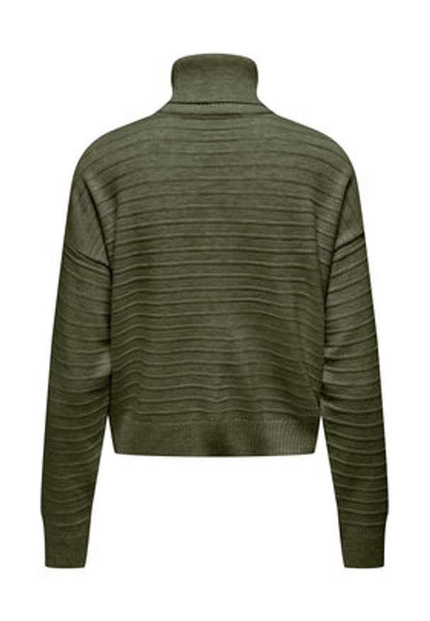 only - ONLY Golf 15294524 Zielony Regular Fit. Typ kołnierza: golf. Kolor: zielony. Materiał: syntetyk