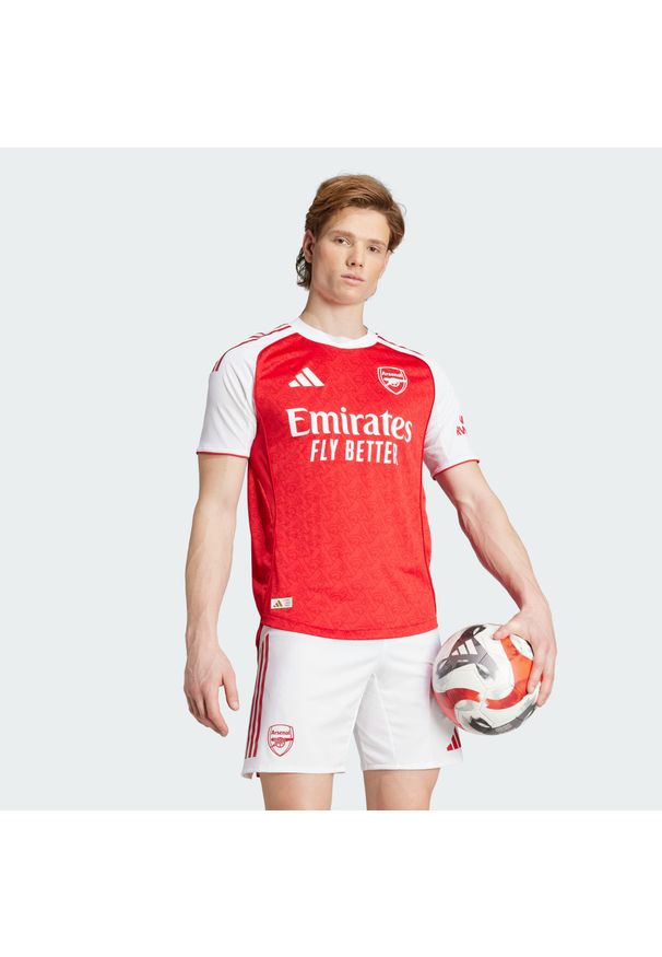 Adidas - Koszulka Arsenal 25/26 Home Authentic. Kolor: czerwony, biały, wielokolorowy