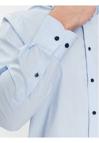 TOMMY HILFIGER - Tommy Hilfiger Koszula Cl Stretch Poplin Contrast Shirt MW0MW34259 Błękitny Regular Fit. Kolor: niebieski. Materiał: bawełna