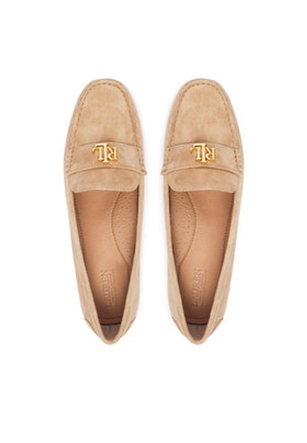 Lauren Ralph Lauren - LAUREN RALPH LAUREN Mokasyny Barnsbury 802821629035 Beżowy jasny. Kolor: beżowy. Materiał: zamsz, skóra
