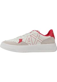 Armani Exchange - Kapcie ARMANI EXCHANGE XDX103 XV579 Biały. Kolor: biały. Materiał: tkanina, skóra. Styl: sportowy
