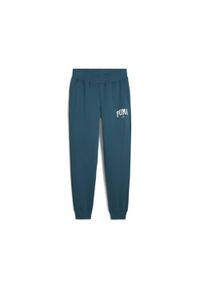 Puma - Męskie spodnie dresowe PUMA SQUAD PUMA Cold Green. Kolor: zielony, niebieski, wielokolorowy. Materiał: dresówka. Sport: fitness