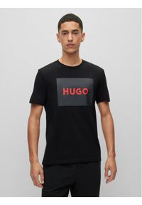 Hugo T-Shirt Dulive222 50467952 Czarny Regular Fit. Kolor: czarny. Materiał: bawełna