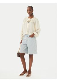 Vero Moda Koszula Stacy 10343458 Kremowy Loose Fit. Kolor: kremowy. Materiał: wiskoza #4