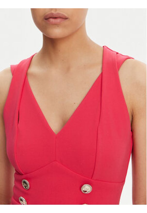 Rinascimento Sukienka koktajlowa CFC0019924002 Różowy Regular Fit. Kolor: różowy. Materiał: syntetyk. Styl: wizytowy