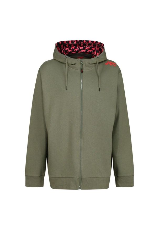 JRC - Bluza Męska Wędkarska Na Zamek Khaki Jrc Zipped Hoodie Khaki. Kolor: zielony