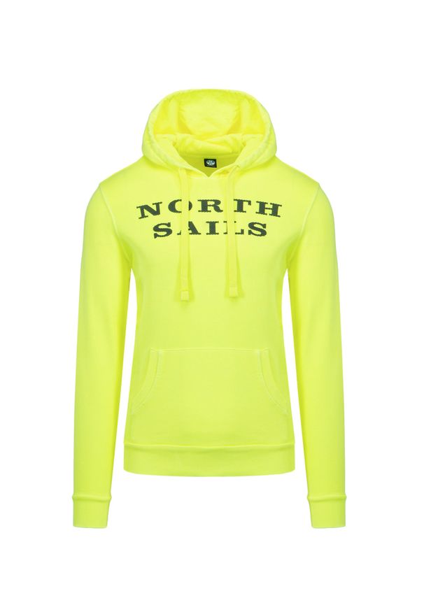 North Sails - Bluza NORTH SAILS HOODED SWEATER W/GRAPHIC. Typ kołnierza: kaptur. Kolor: żółty. Materiał: bawełna. Wzór: nadruk