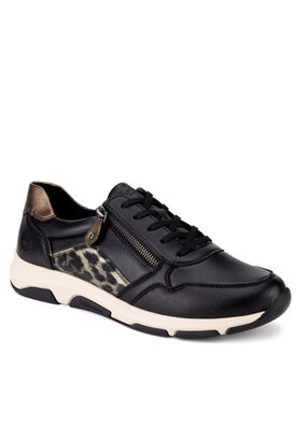 Remonte Sneakersy D1S01-03 Czarny. Kolor: czarny. Materiał: skóra