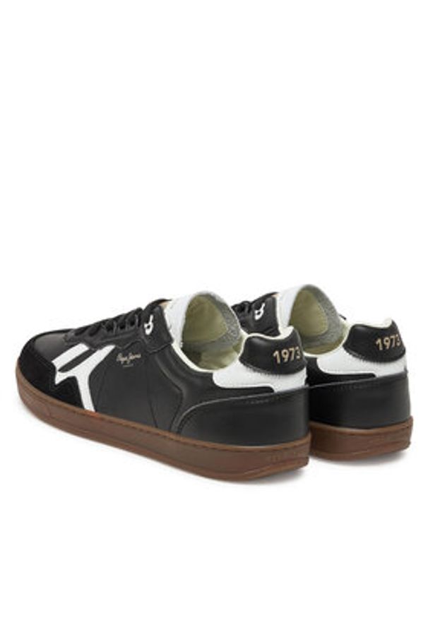 Pepe Jeans Sneakersy PMS00042 Czarny. Kolor: czarny. Materiał: zamsz, skóra