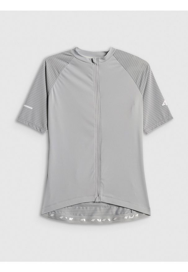 4f - 4F Koszulka kolarska damska - szara XL. Kolor: szary. Materiał: tkanina, włókno, skóra, materiał. Długość rękawa: raglanowy rękaw. Długość: długie. Sport: kolarstwo