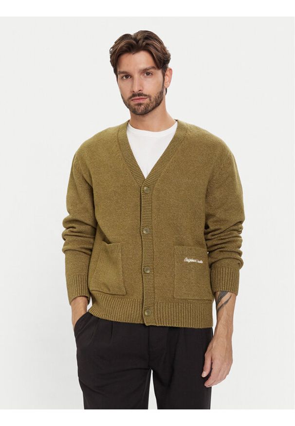 Jack & Jones Kardigan Norrebro 12282732 Zielony Loose Fit. Kolor: zielony. Materiał: bawełna
