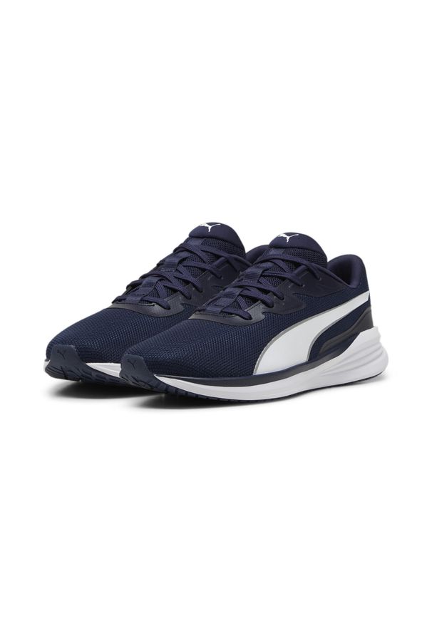 Puma - Buty do biegania Night Runner V3 PUMA Navy White Blue. Kolor: niebieski, wielokolorowy, biały. Sport: fitness