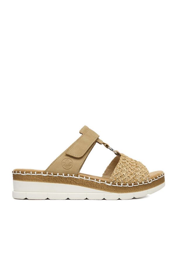 Klapki Rieker. Kolor: beżowy