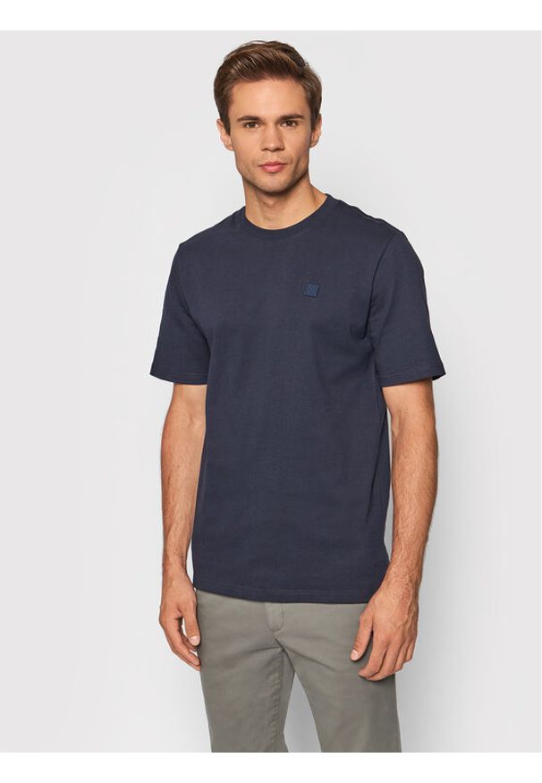 Jack&Jones PREMIUM T-Shirt Blastudio 12188041 Granatowy Regular Fit. Kolor: niebieski. Materiał: bawełna