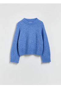 Reserved - Sweter z domieszką wełny - niebieski. Kolor: niebieski. Materiał: wełna