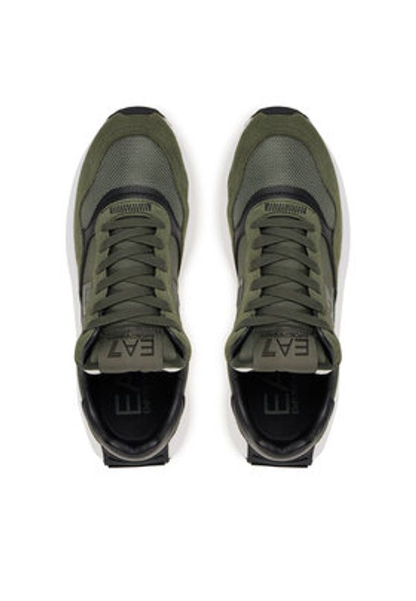 EA7 Emporio Armani Sneakersy 7X000341 AF18616 M7059 Khaki. Kolor: brązowy. Materiał: materiał