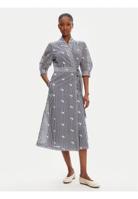 Munthe Sukienka koszulowa Pum 252132525224 Granatowy Regular Fit. Kolor: niebieski. Materiał: bawełna. Typ sukienki: koszulowe #1