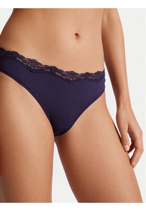 TOMMY HILFIGER - Tommy Hilfiger Stringi UW0UW06053 Granatowy. Kolor: niebieski. Materiał: syntetyk