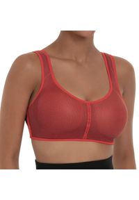ANITA ACTIVE - Stanik do biegania PanAlp Air z wysoki poziomem podtrzymywania. Kolor: czerwony. Materiał: poliester, elastan, poliamid. Wzór: paski. Sport: bieganie