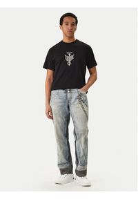 Versace Jeans T-Shirt 80GAHT14 Czarny Regular Fit. Kolor: czarny. Materiał: bawełna #5