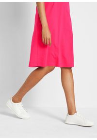 bonprix - Sukienka shirtowa oversized (2 szt.), z czystej bawełny. Kolor: różowy. Materiał: bawełna