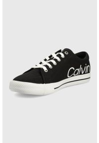Calvin Klein Jeans tenisówki męskie kolor czarny. Nosek buta: okrągły. Zapięcie: sznurówki. Kolor: czarny. Materiał: materiał, guma